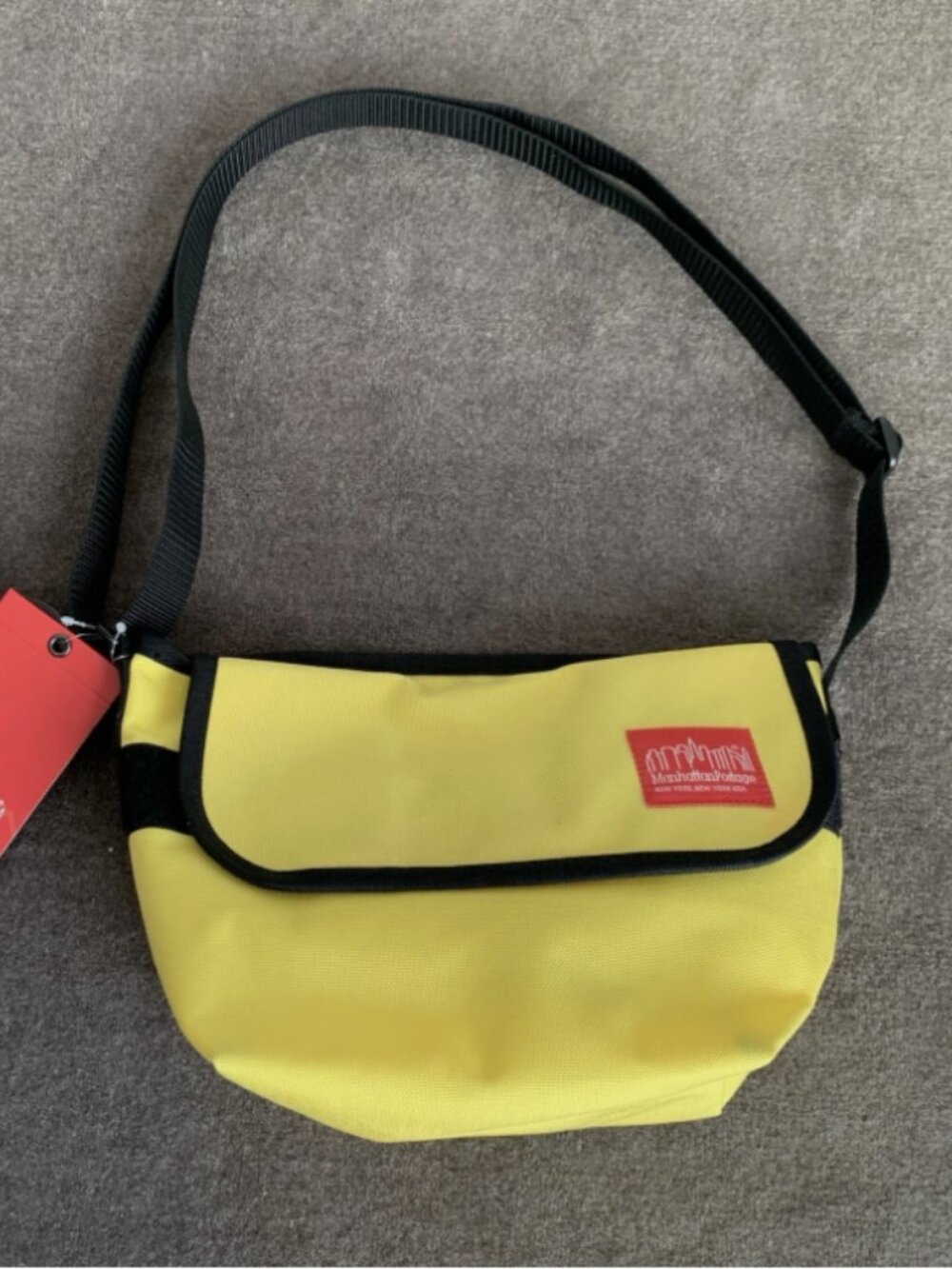 Manhattan Portage Nylon Messenger Bag Yellow 10.5" x 7.5"